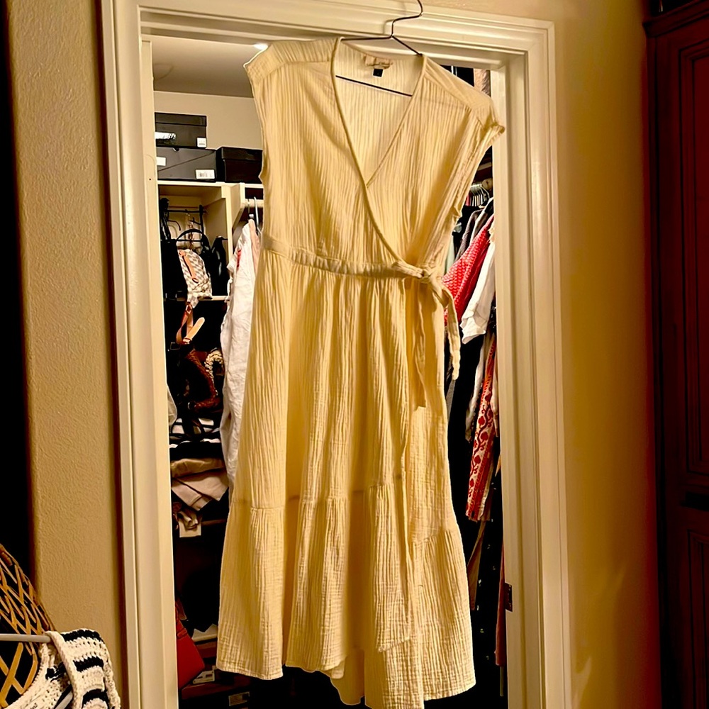 Cream colored gauze summer dress